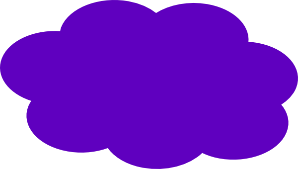 Clouds Clipart Purple - Blue Cloud Clipart (600x340)