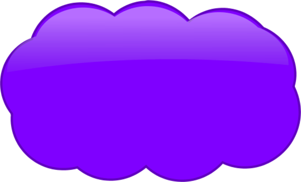 Clouds Clipart Purple - Clipart Purple Cloud (600x364)