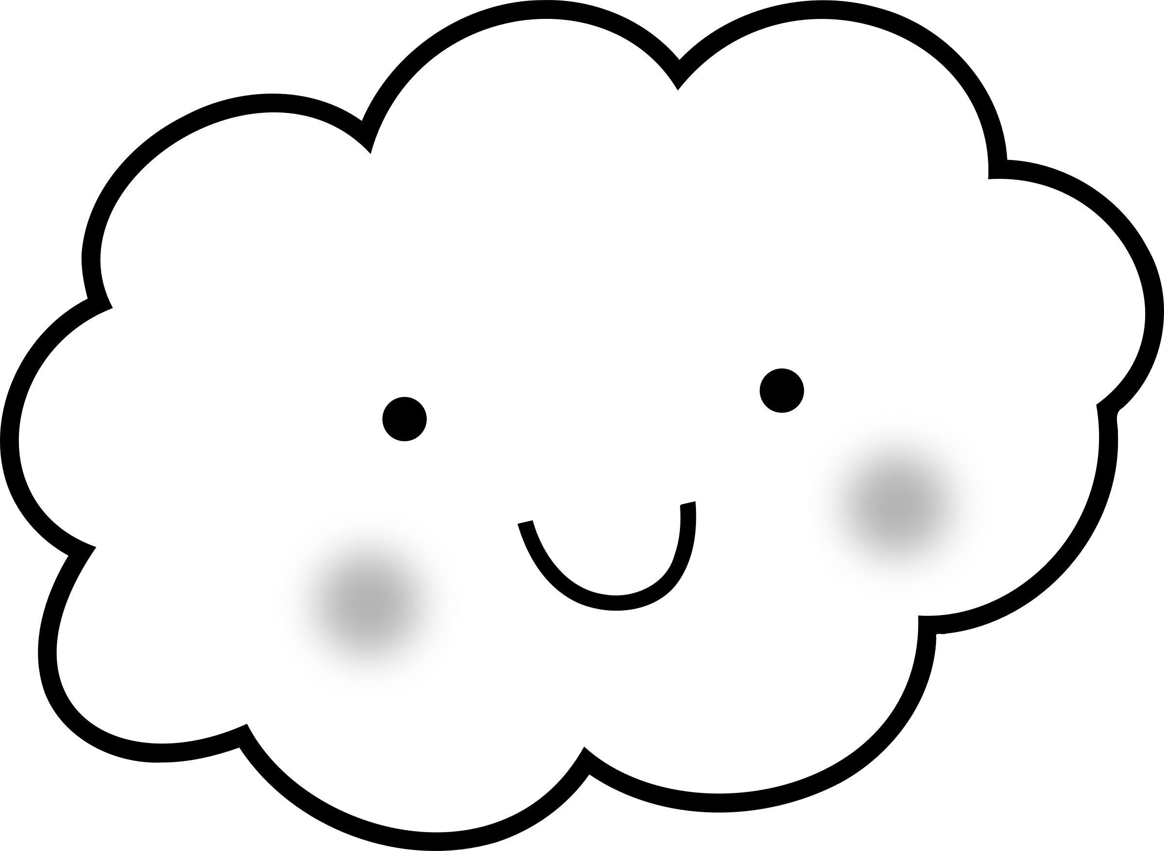 Cute Cloud - Nubes Para Colorear (2400x1756)