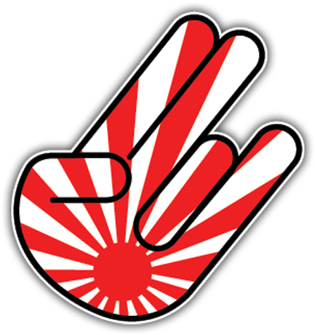 Shocker Hand Rising Sun Sticker - Jdm Shocker (510x510)