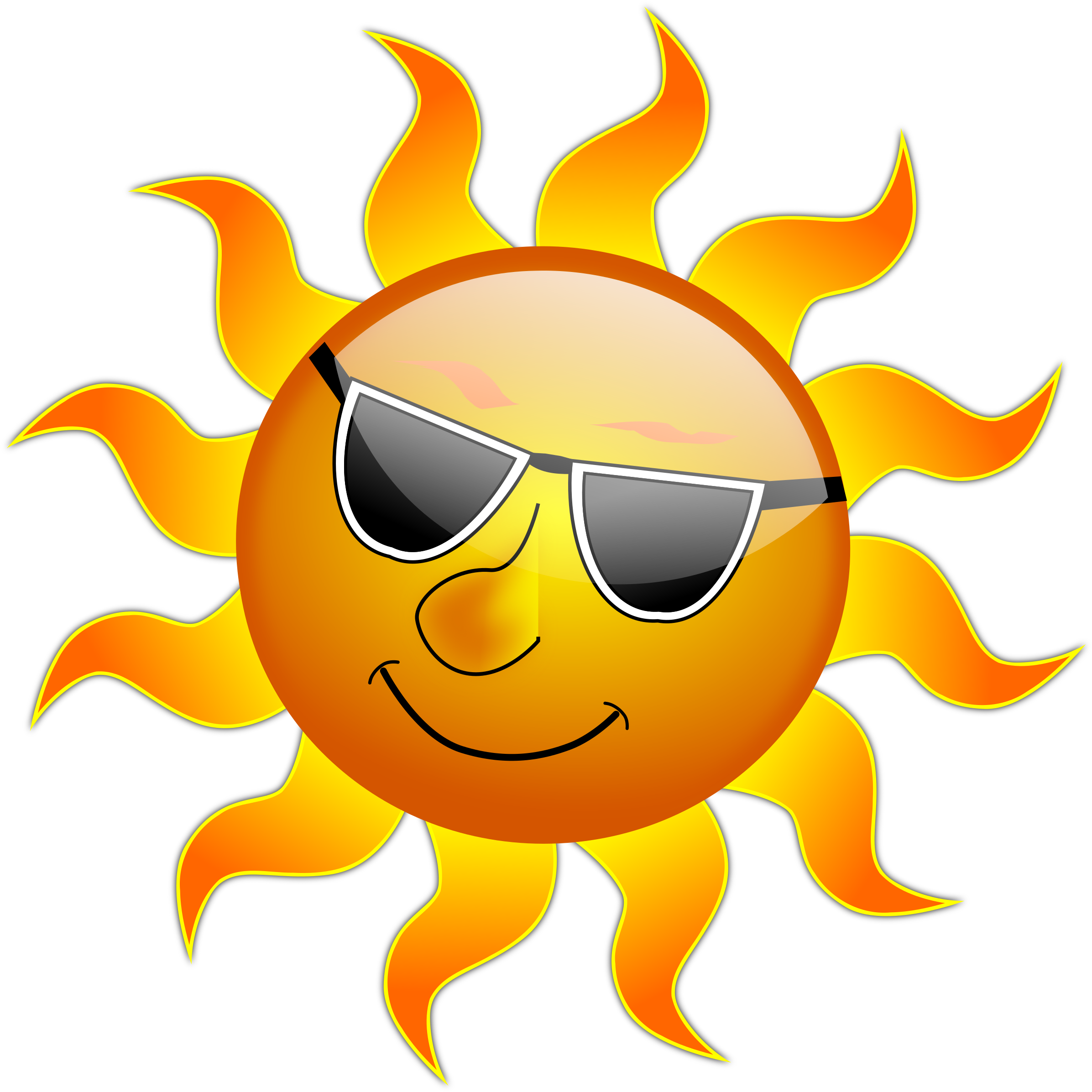 Clipart Summer Smile Sun - Sun Clipart (2400x2400)