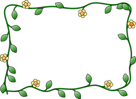 Border Flower Plant Nature Decoration Bord - Free Clip Art Borders (466x340)