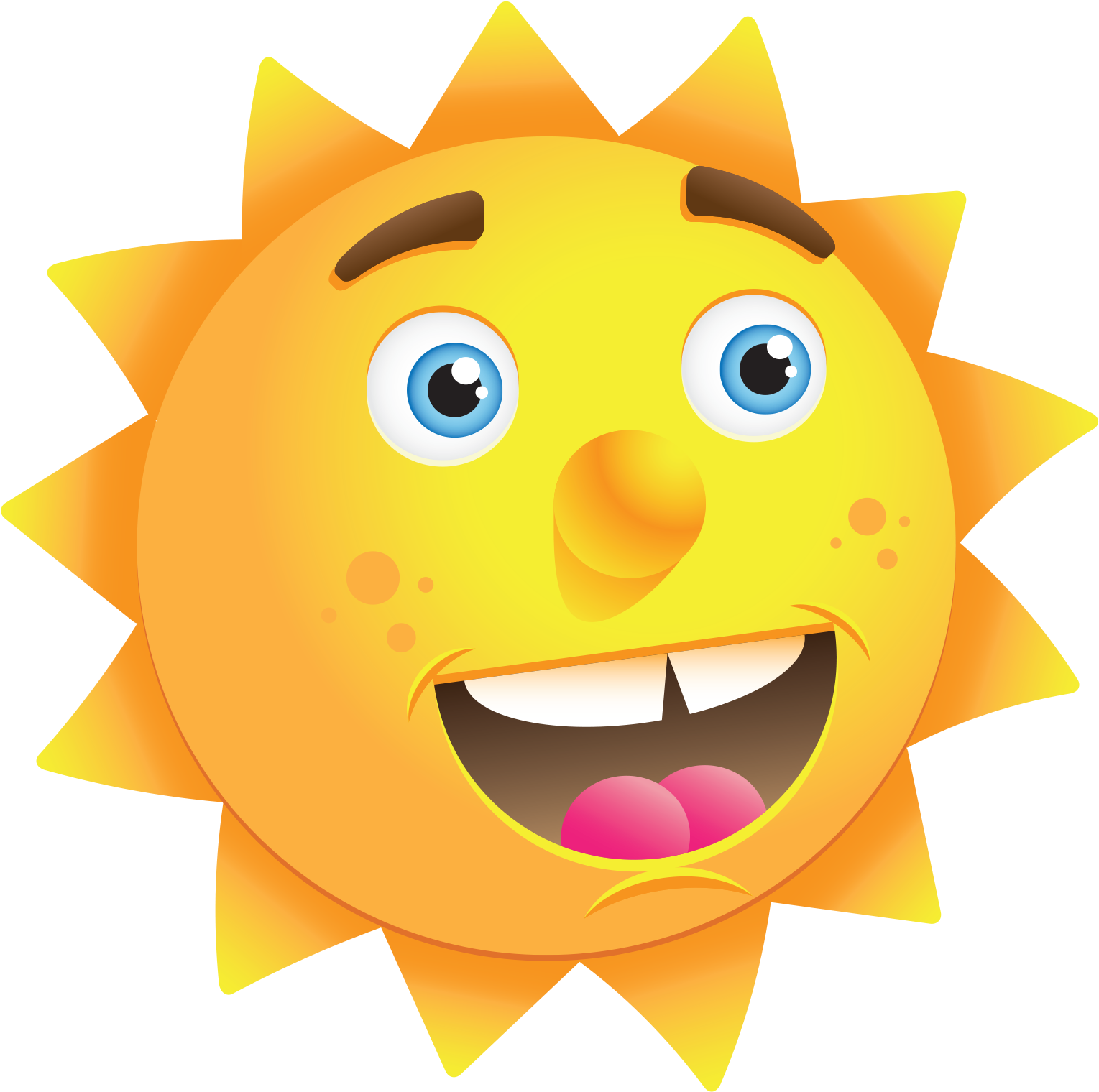 Happy Sun Character - Happy Sun Png (1541x1527)