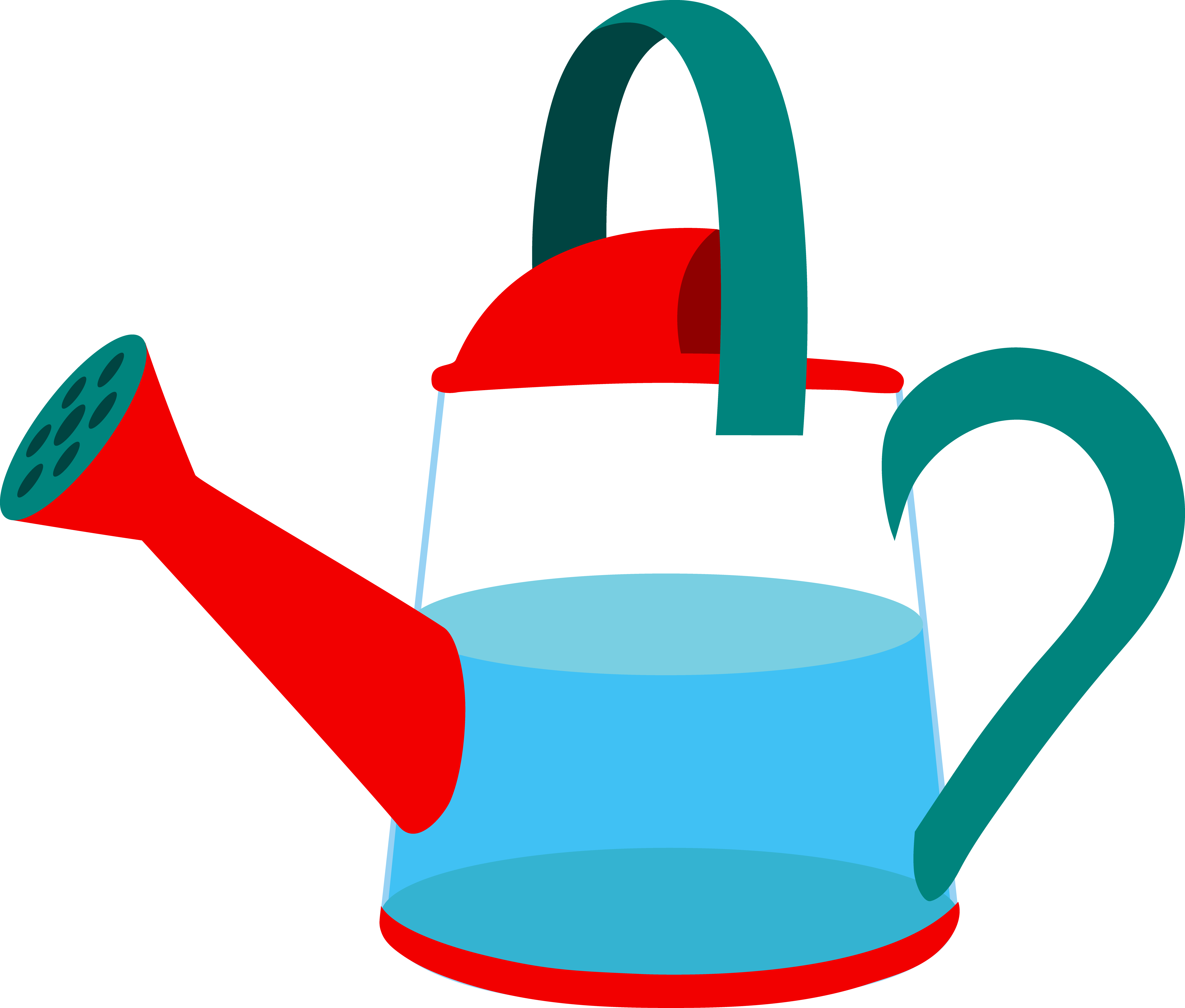 Watering Can Clipart - Cartoon Watering Can Transparent (5760x4901)