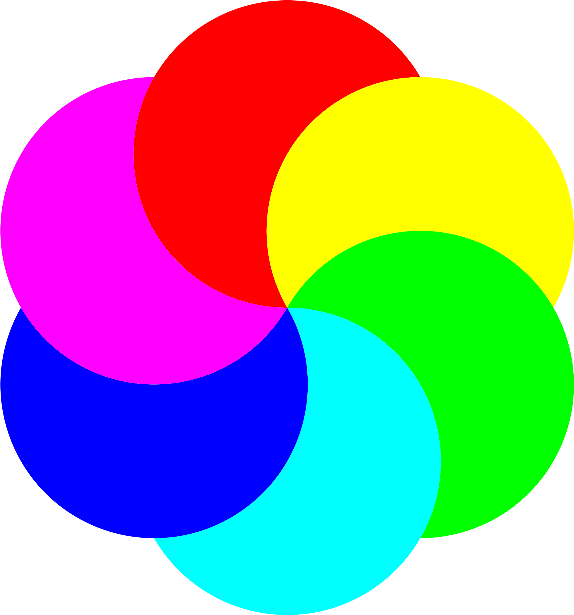 6 Partial Moons - Flower With 7 Petals (2400x2400)