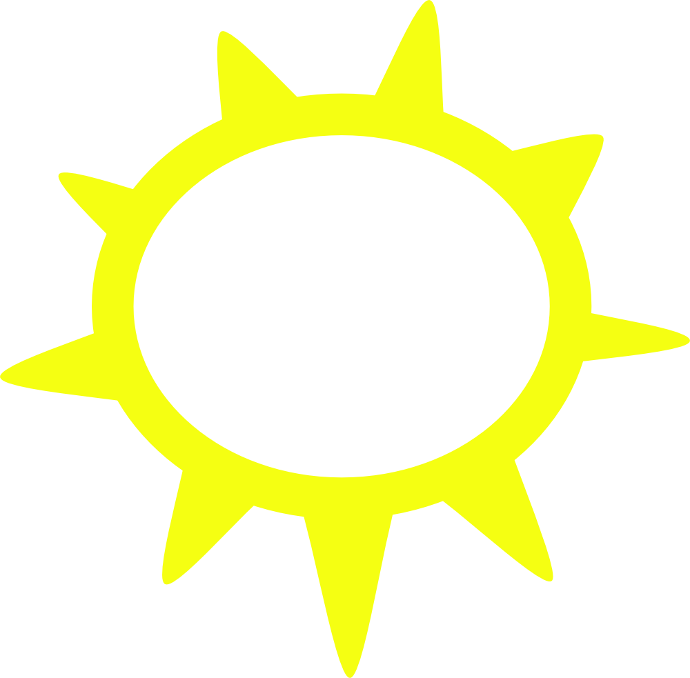 Sunny Weather Symbols Clip Art - Weather Symbols Sun (1000x983)