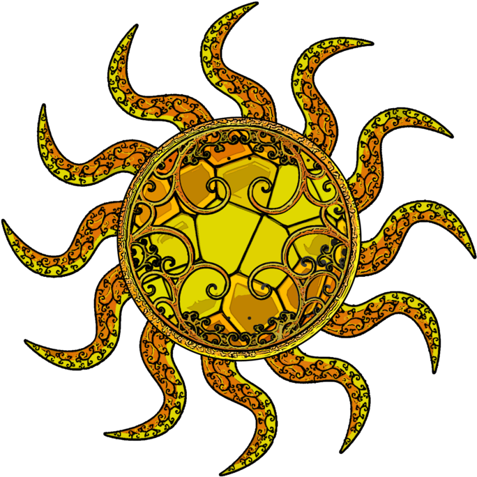 Gothic Cartoon Sun By Dullandgrey Gothic Cartoon Sun - Silhouettes Of The Sun (900x900)