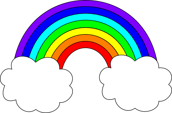Rainbow Clipart Cartoon - Clipart Of A Rainbow (600x394)