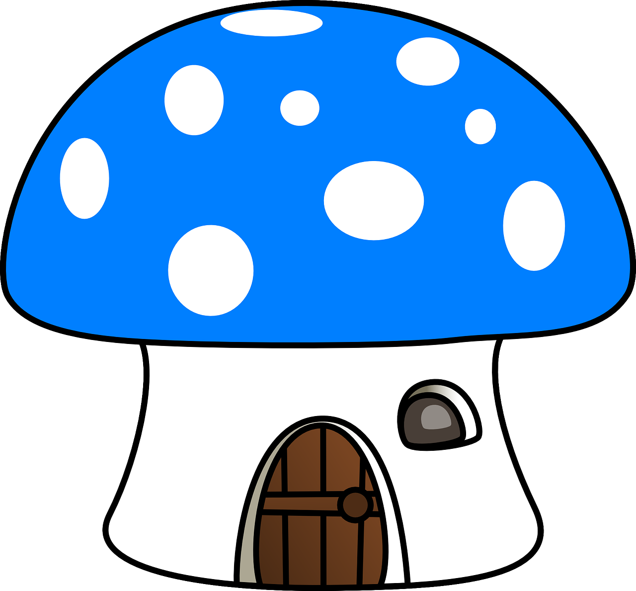 Mushroom House Clipart (1280x1189)