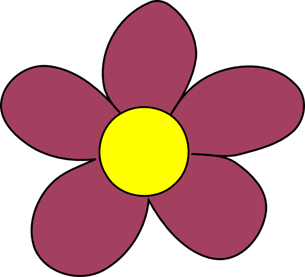 Purple Flower Clip Art - Flower Clip Art (600x545)