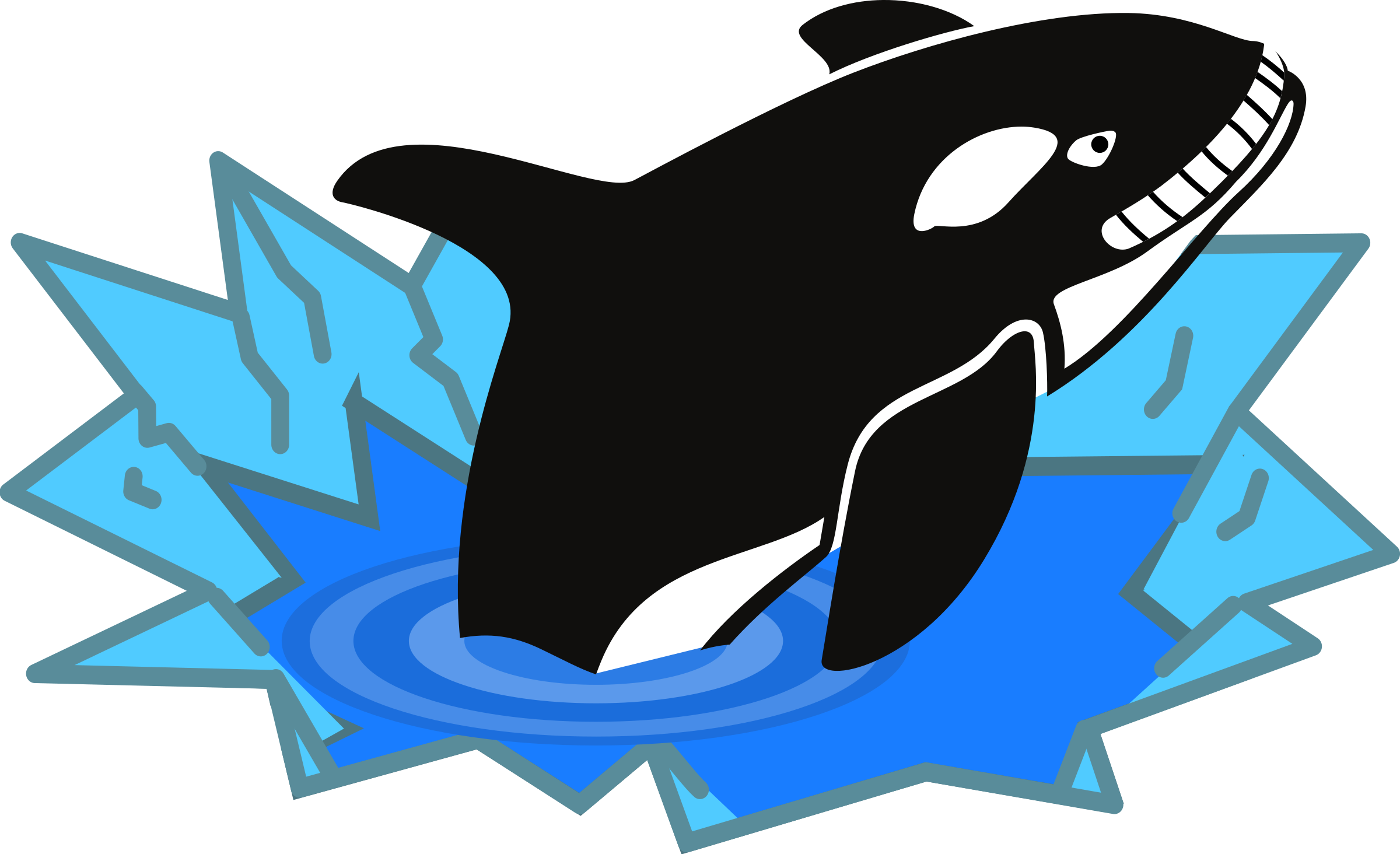 Killer Whale Clip Art (2400x1464)