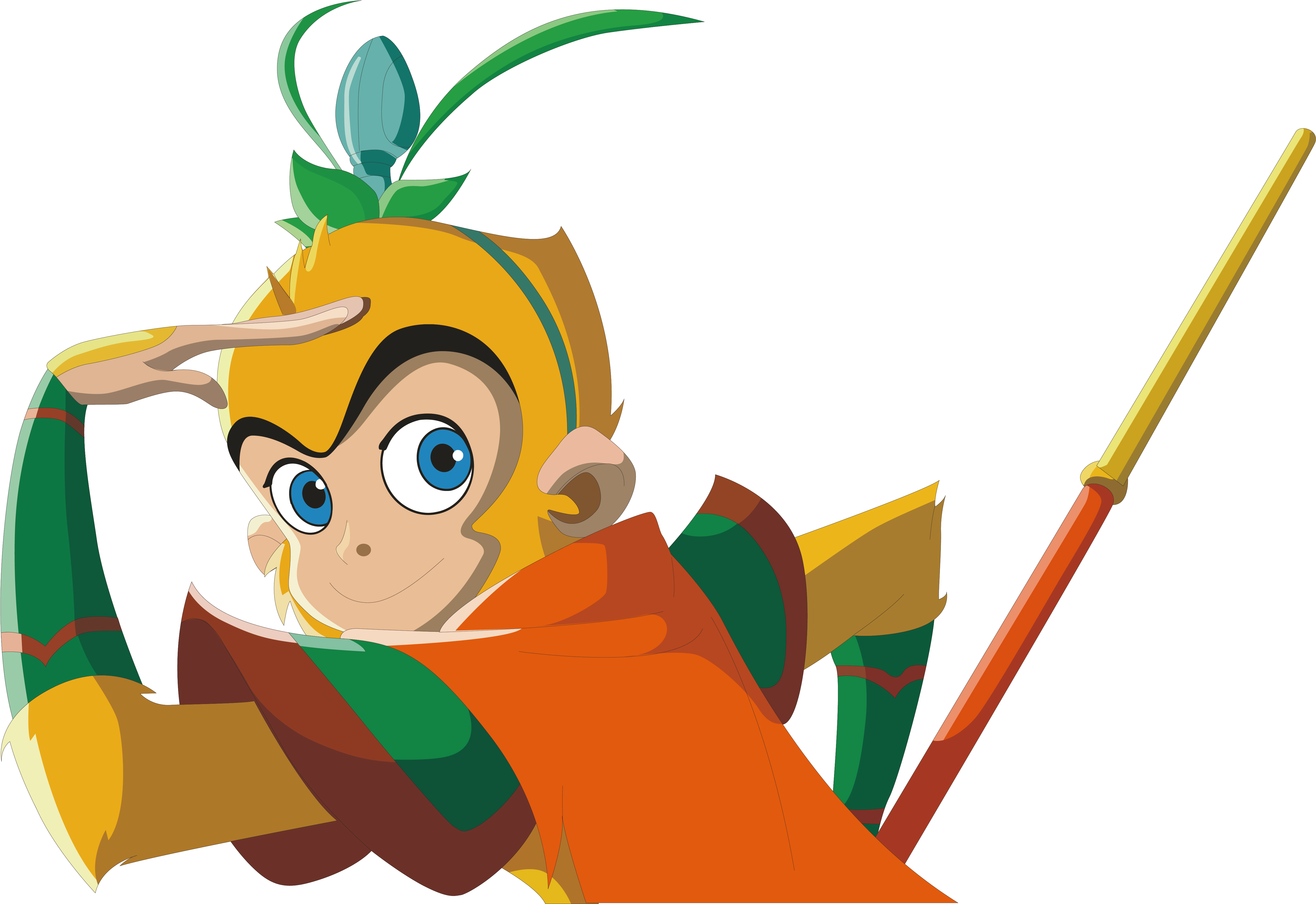 Sun Wukong Journey To The West Animation Cartoon Monkey - 美 猴 王 (5511x3798)