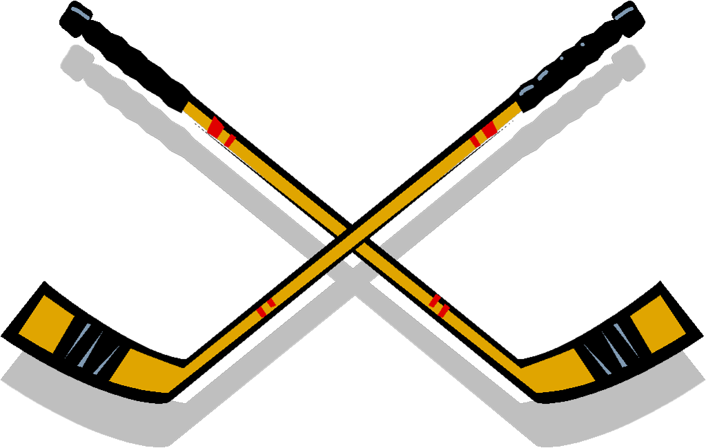 Adult Future Wings - Crossed Ice Hockey Sticks Clipart.