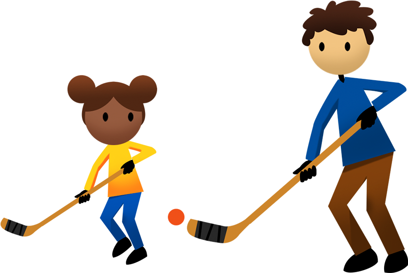 Ball Hockey For Children - Floor Hockey Clip Art (880x560)