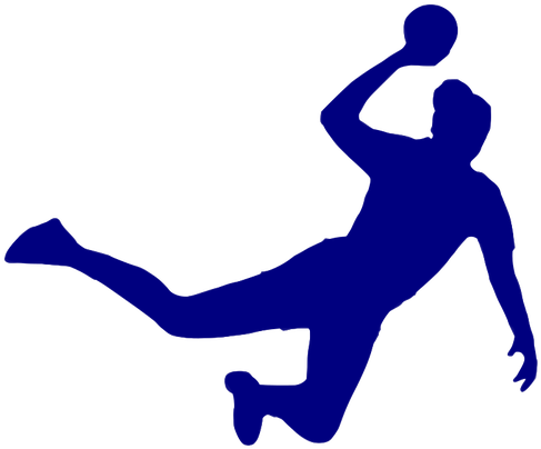 6965 Free Vector Hockey Player Silhouette Public Domain - Handbal Png (500x417)