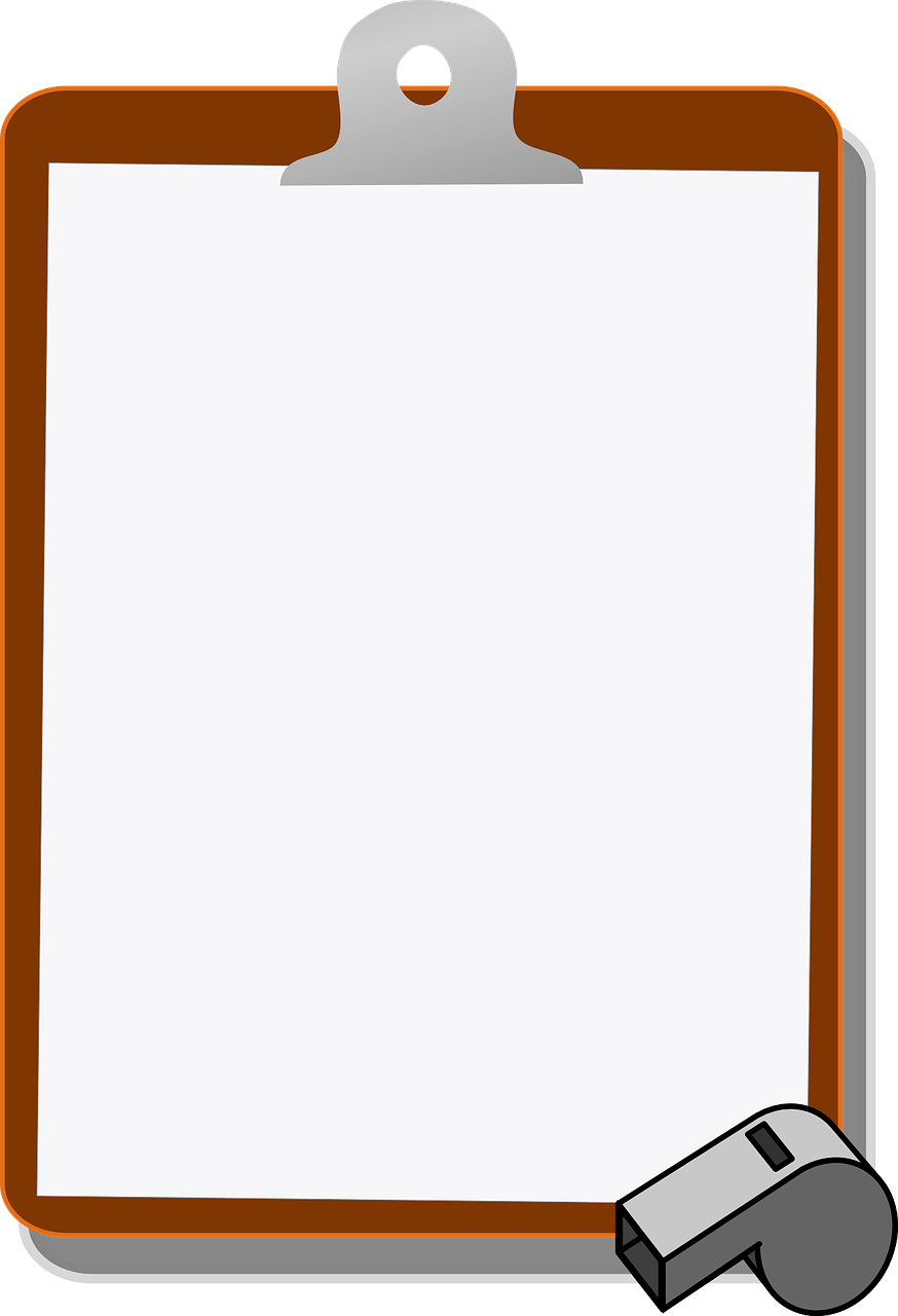 Hockey Coach Clip Art At Clker - Clipboard And Whistle Clipart (874x1280)