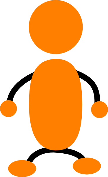 Standing Stick Man Clip Art At Clker - Stick Person Standing Clipart (366x599)