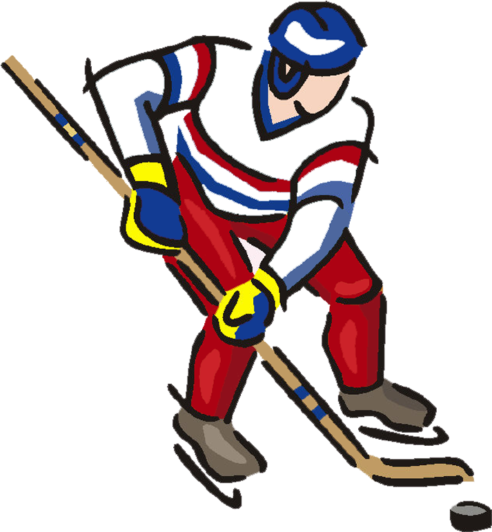 Cartoon Hockey Pictures - Cartoon Hockey Player Png (1000x1000)