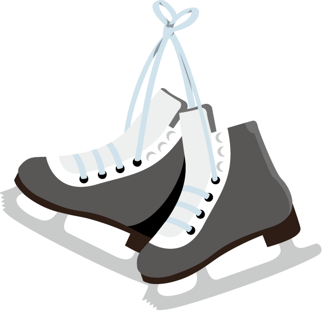 Skater - Clipart - Clip Art Hockey Skates (631x611)