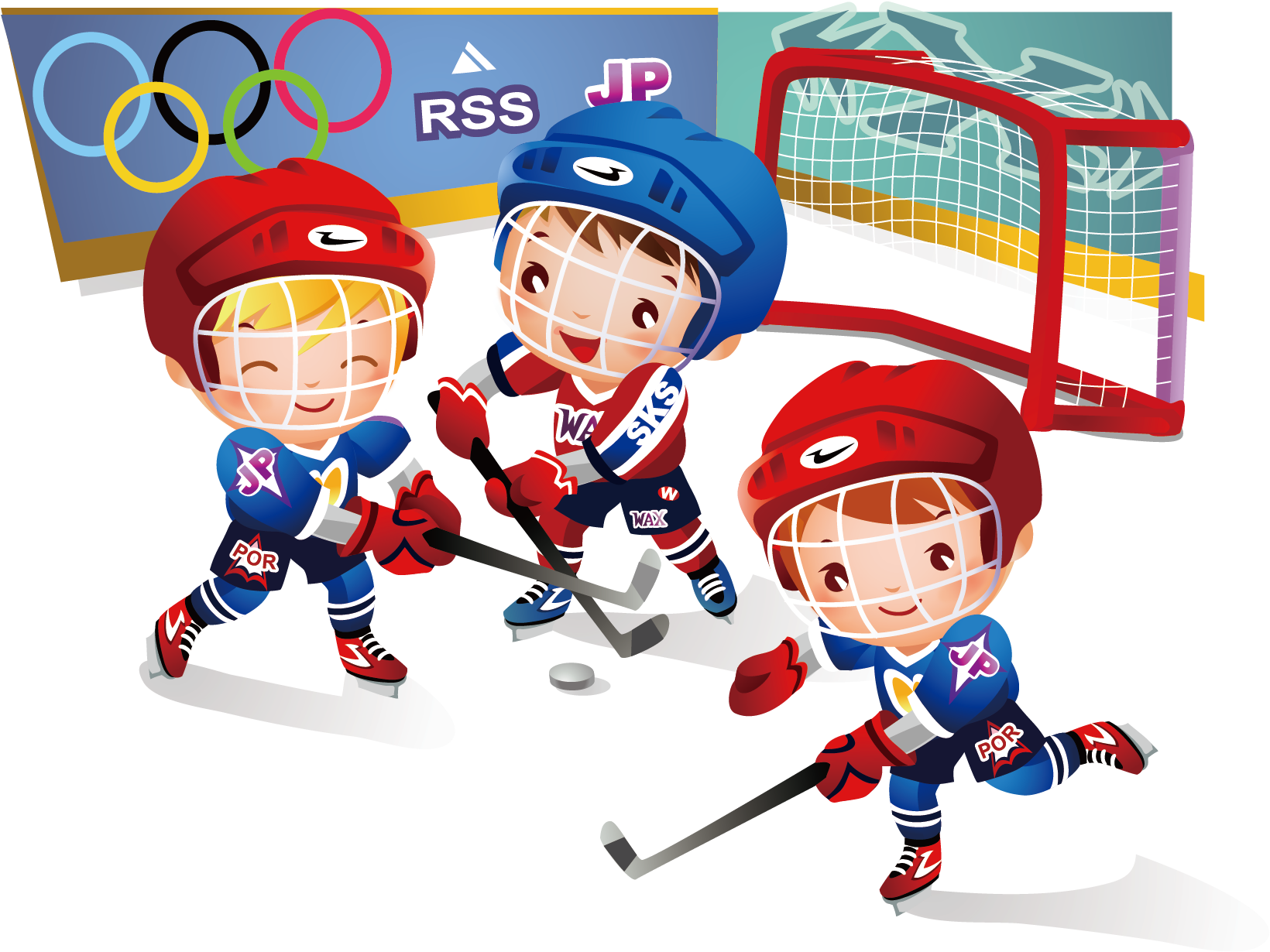 Ice Hockey At The Olympic Games Cartoon Clip Art - Cartoon Images Of Hockey (1667x1667)