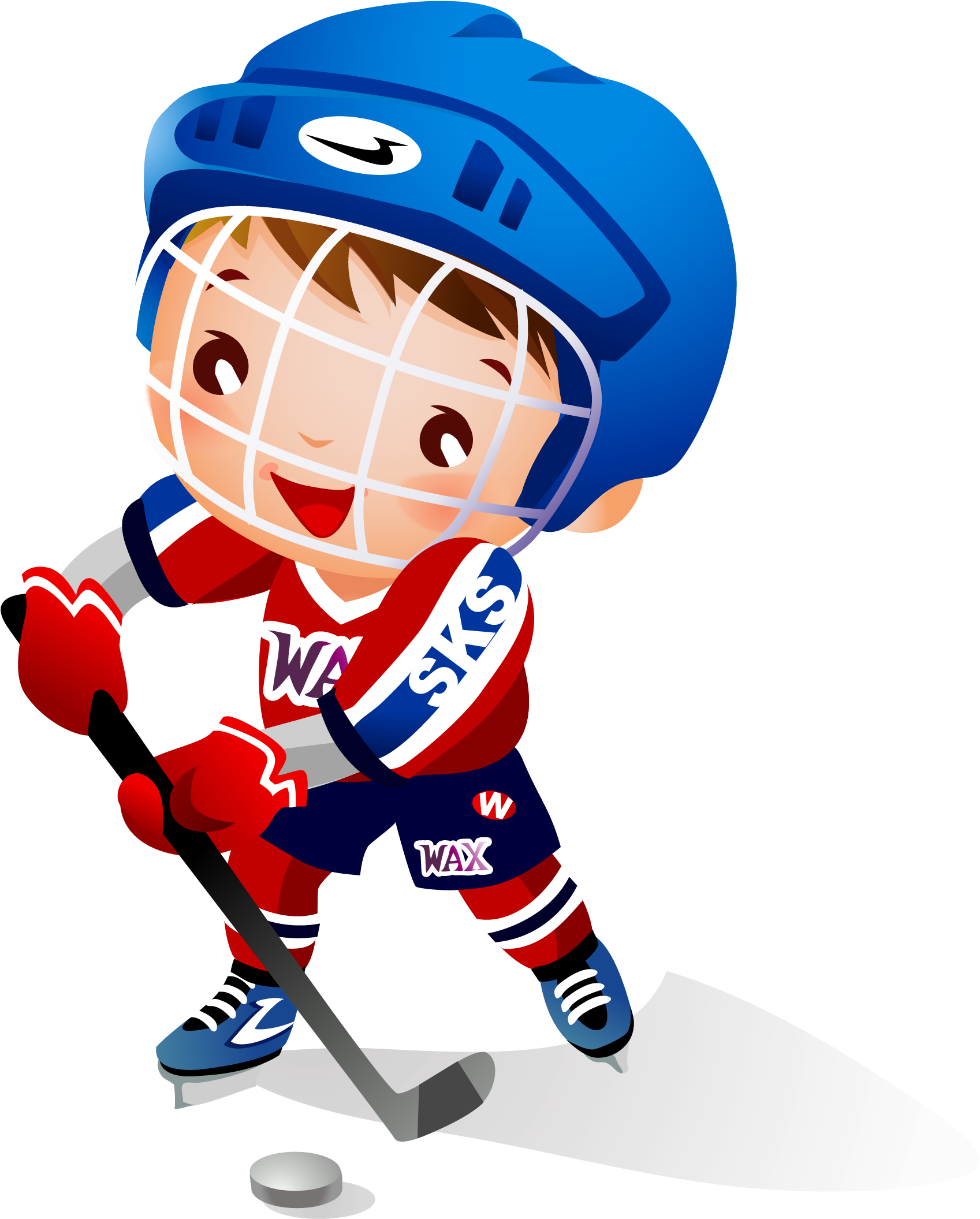 Ice Hockey Child Hockey Stick Clip Art - Hockey Kid Clipart (2083x2272)