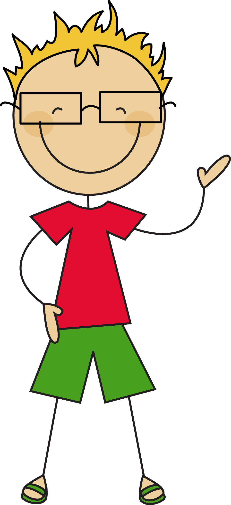 Boy Clipart Stick Person - Boy Stick Figure Clipart (951x2075)