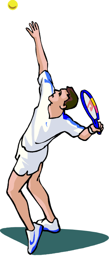 Free Tennis Player Vector Clip Art Image From Free - Tennis Player Vector Png (354x828)