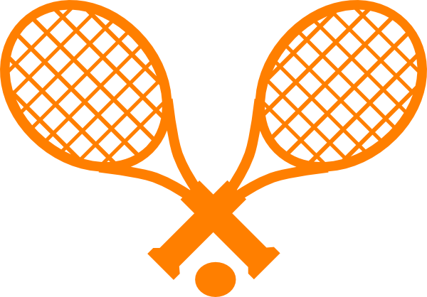 Free Sports Tennis Clipart Clip Art Pictures Graphics - Orange Tennis Racket Clip Art (600x418)