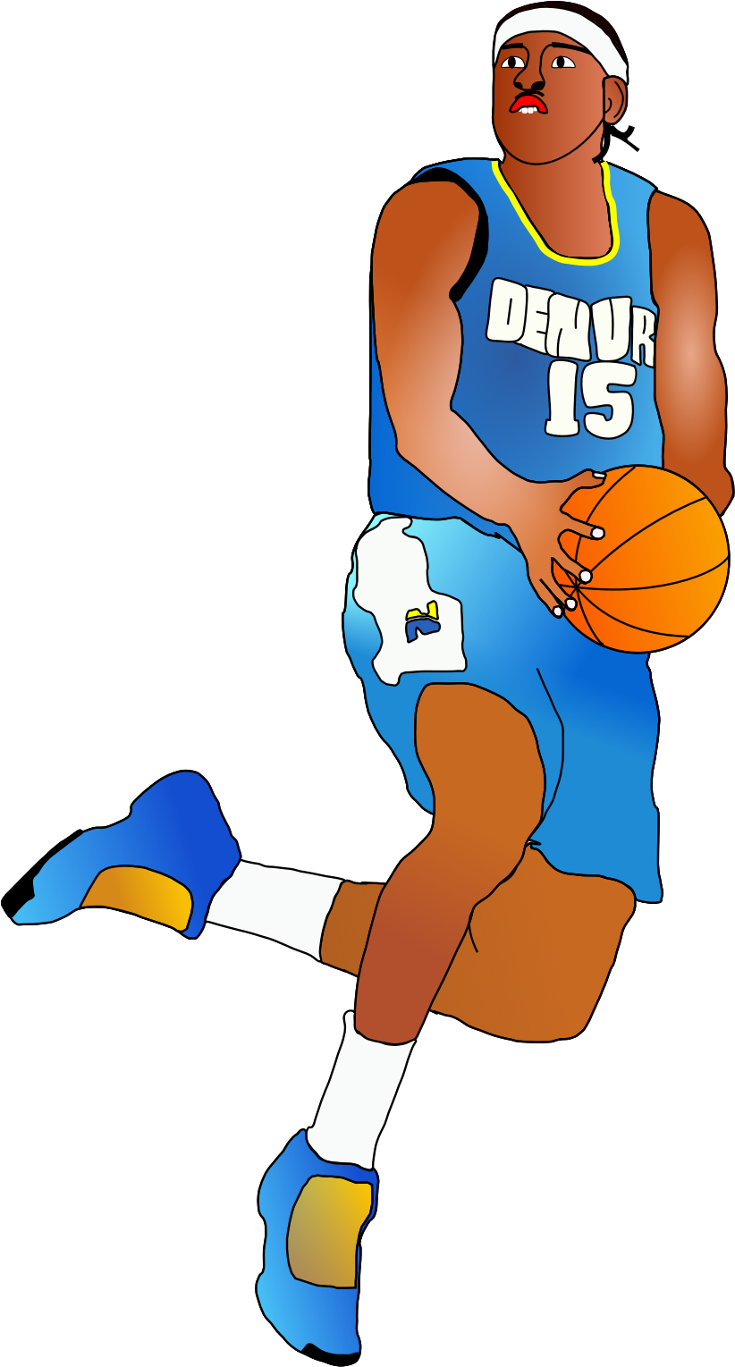 Clipart - Basketball Player Clipart (822x1529)