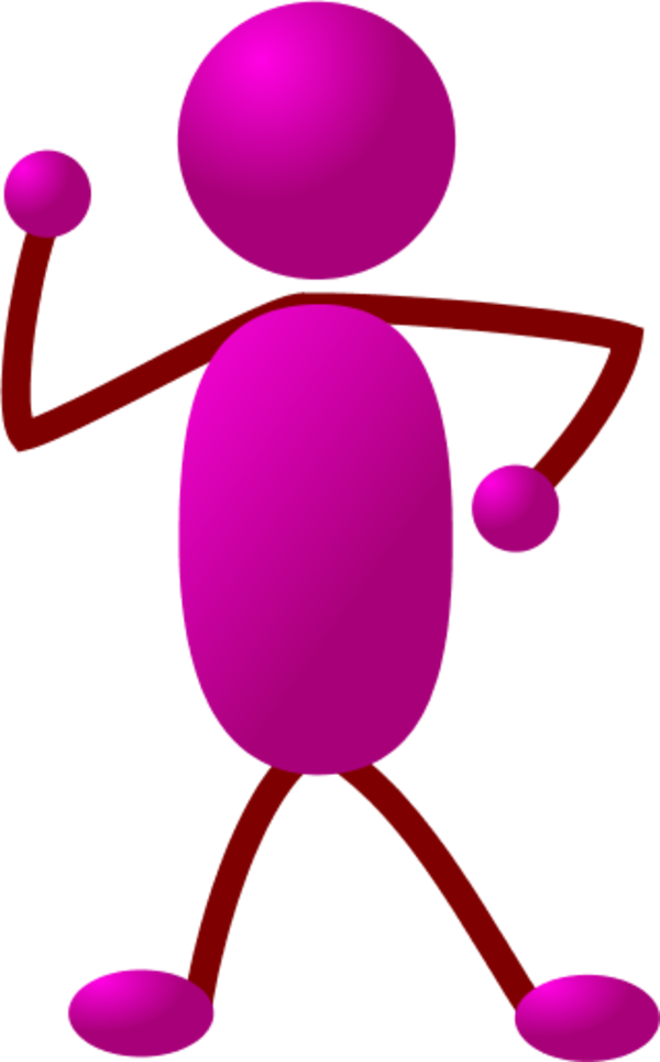 Stick Man Figure Dancing - Stick People Clip Art (600x965)