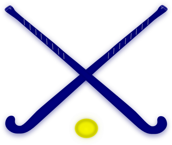 Blue Field Hockey Clip Art (600x511)