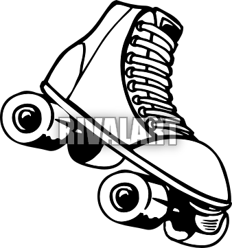 Roller Hockey Skate Clipart - Roller Skates (338x361)