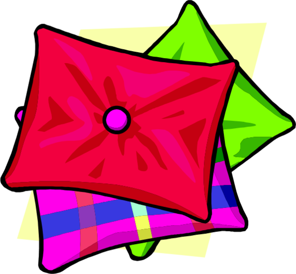 Pillow Clipart The Cliparts - Clip Art Pillows (600x556)