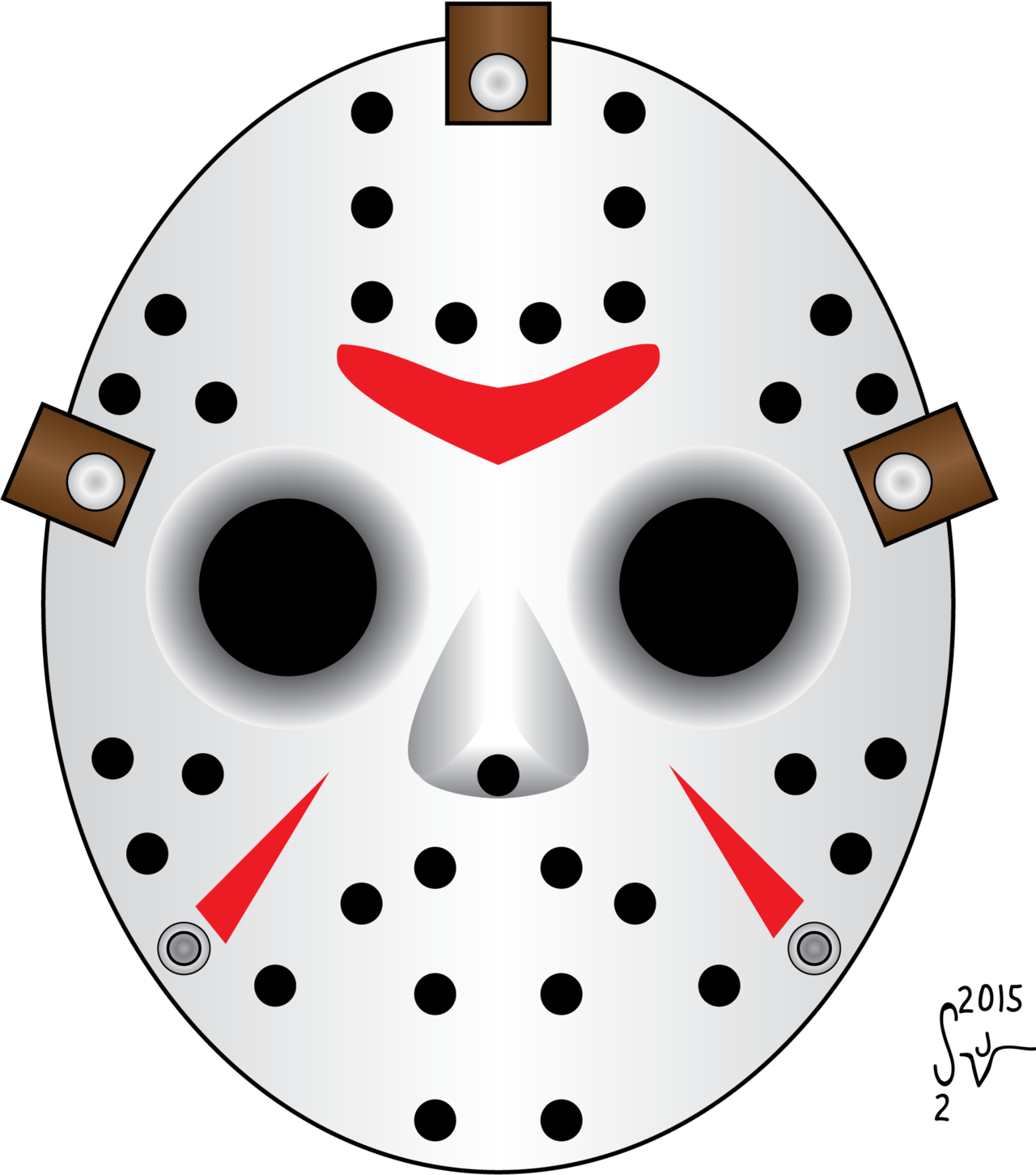 Masks Clipart Jason - Friday The 13th Jason Mask Vector (1280x1451)