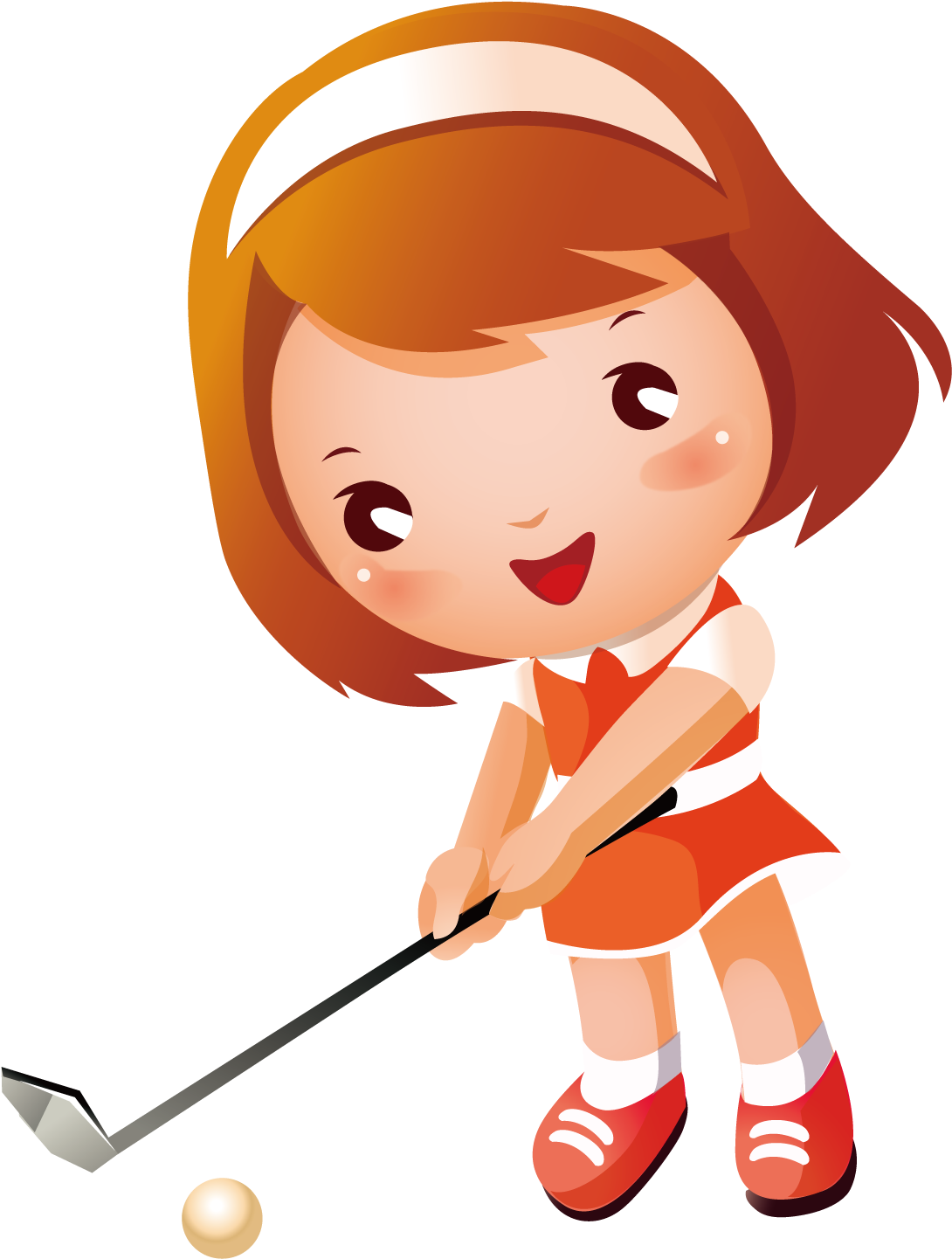 Golf Girl Clip Art - Golf Girl Clip Art (1500x1501)