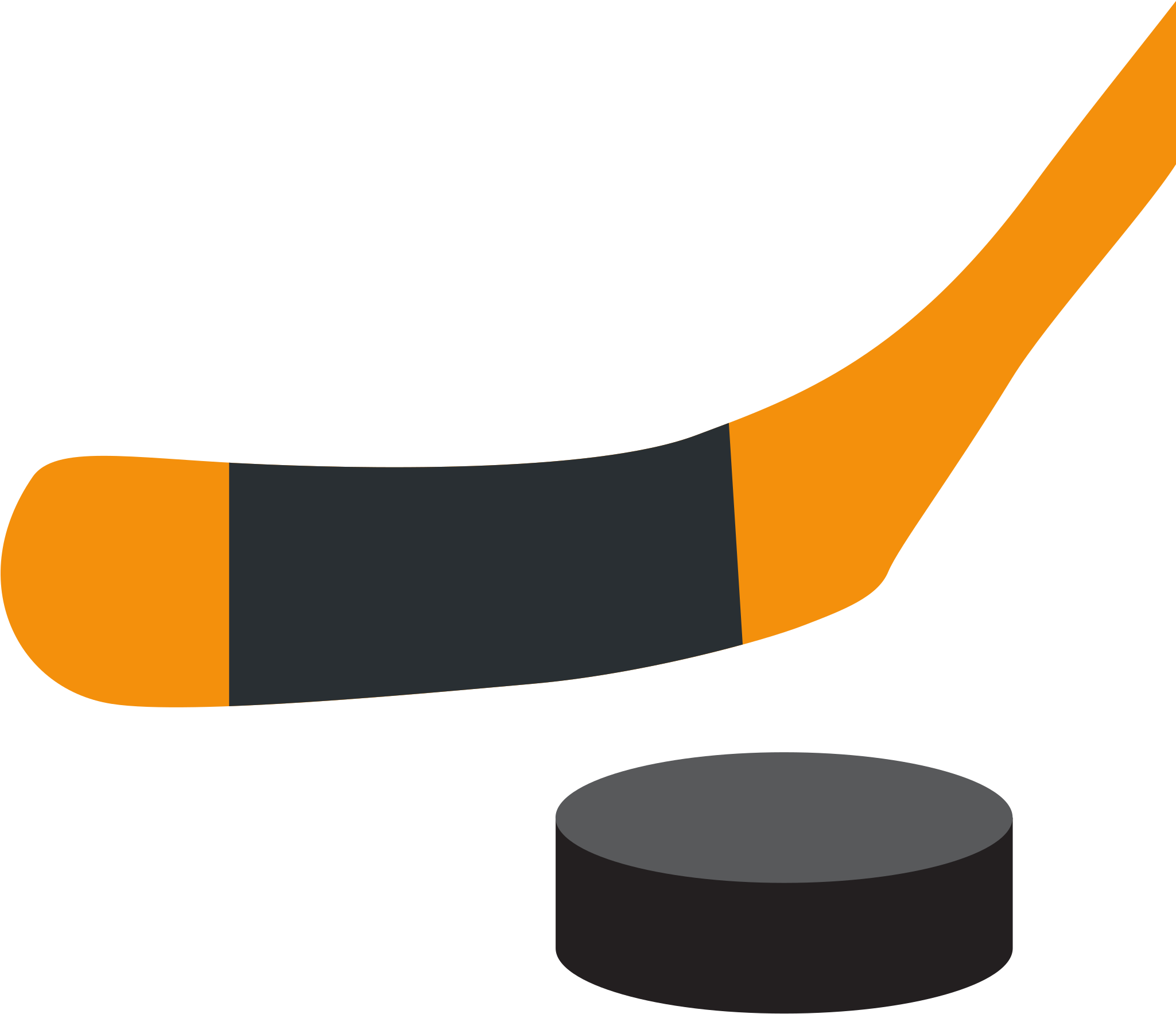 Ice Hockey Stick And Puck - Hockey Stick And Puck (2048x2048)