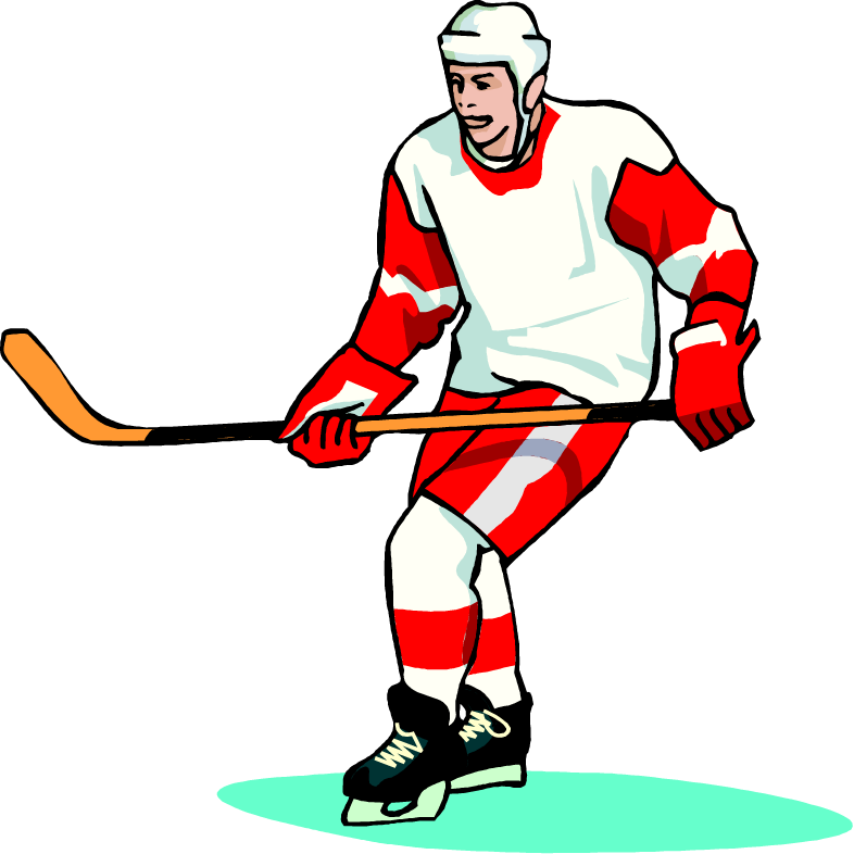 Free Hockey Player Wearing A White And Red Jersey Vector - Ice Hockey Twin Duvet (786x786)