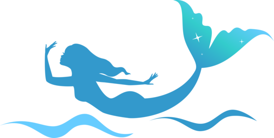 Moves Clipart Mermaid Swimming - Mermaid Clipart Free (560x283)