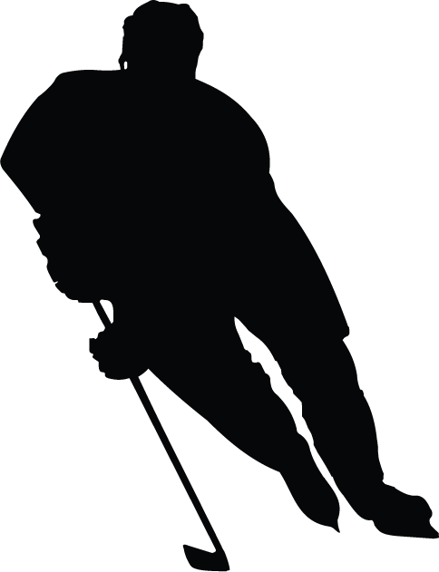 Hockey - - Hockey Players Silhouette Png (484x631)