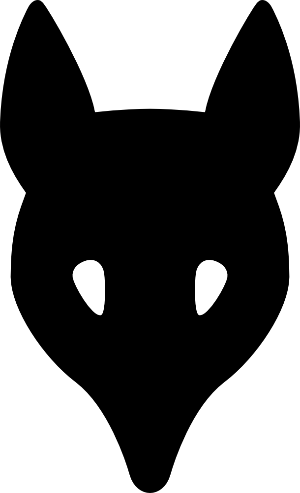 Wolf Silhouette Clipart - Fox Face Silhouette (1463x2400)