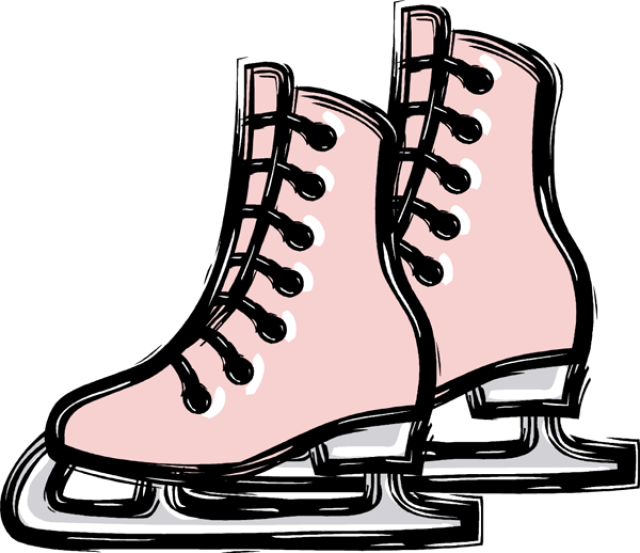 Ice Skates Clipart - Clip Art Ice Skates (640x553)