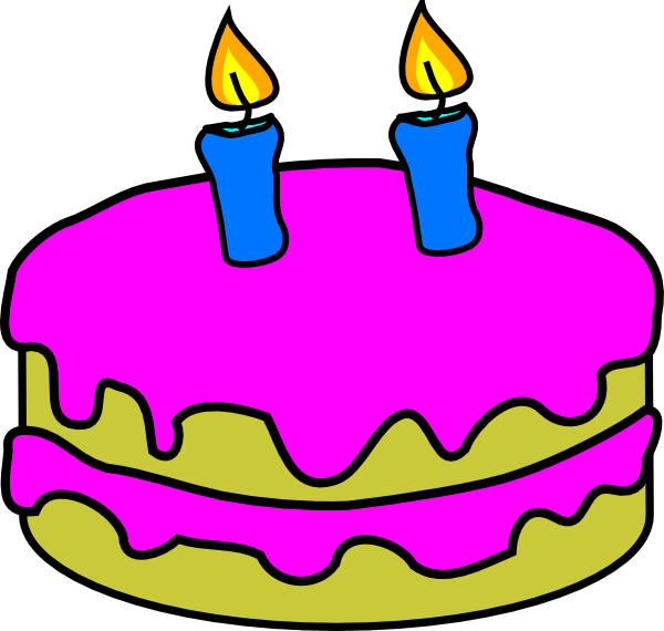 Birthday Cake 2 Candles (600x570)