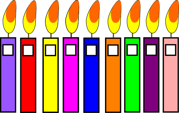 Candles Birthday Candle Clipart Kid - Clip Art (600x380)
