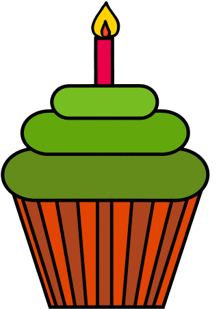 Color Cupcakes Clip Art Mrs Ks Clip Art And More - Cupcake (374x480)
