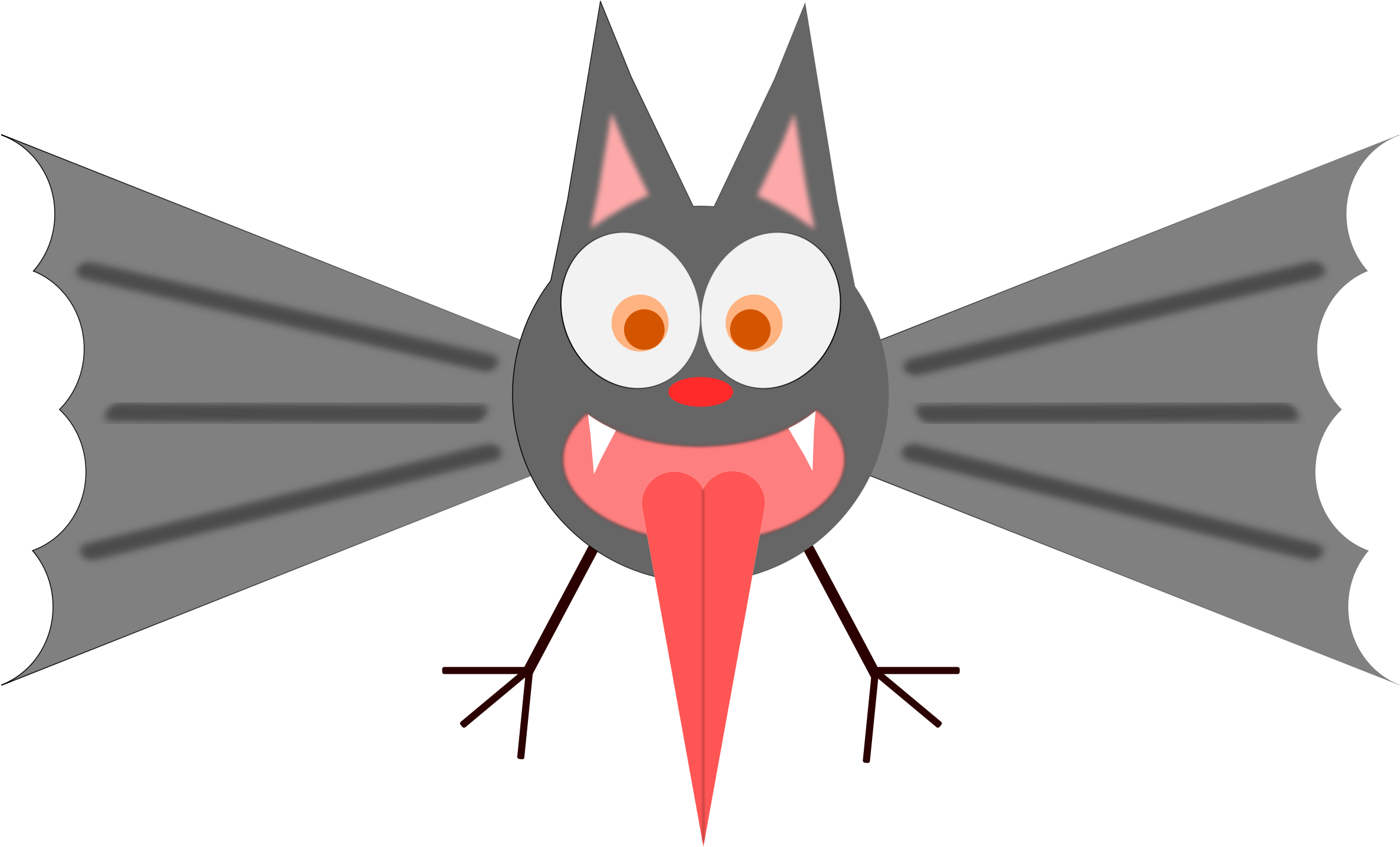 Baseball Bat Clipart Free Download Clip Art On - Vampire Bat 1 25 Magnet (2400x1697)