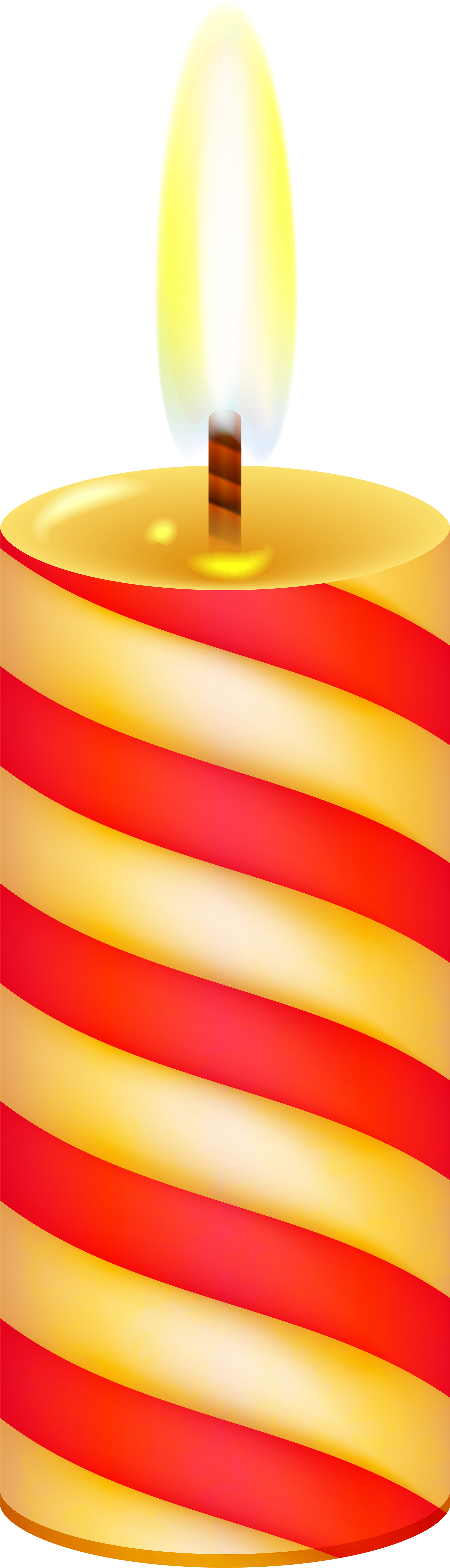 Candle Yellow Red Png Clip Art - Clip Art (2192x7000)