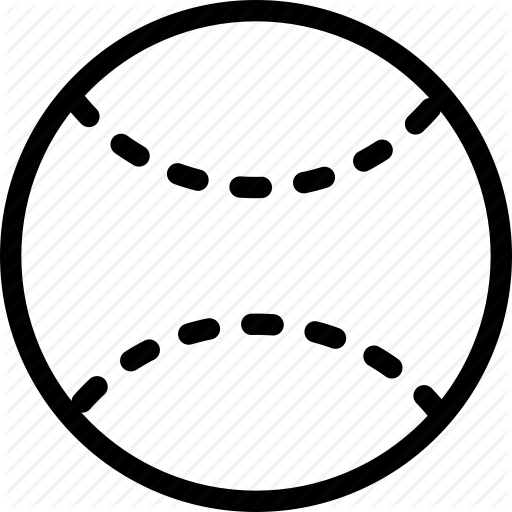 Baseball Bat Outline Ball Base Clipart - Clip Art (512x512)