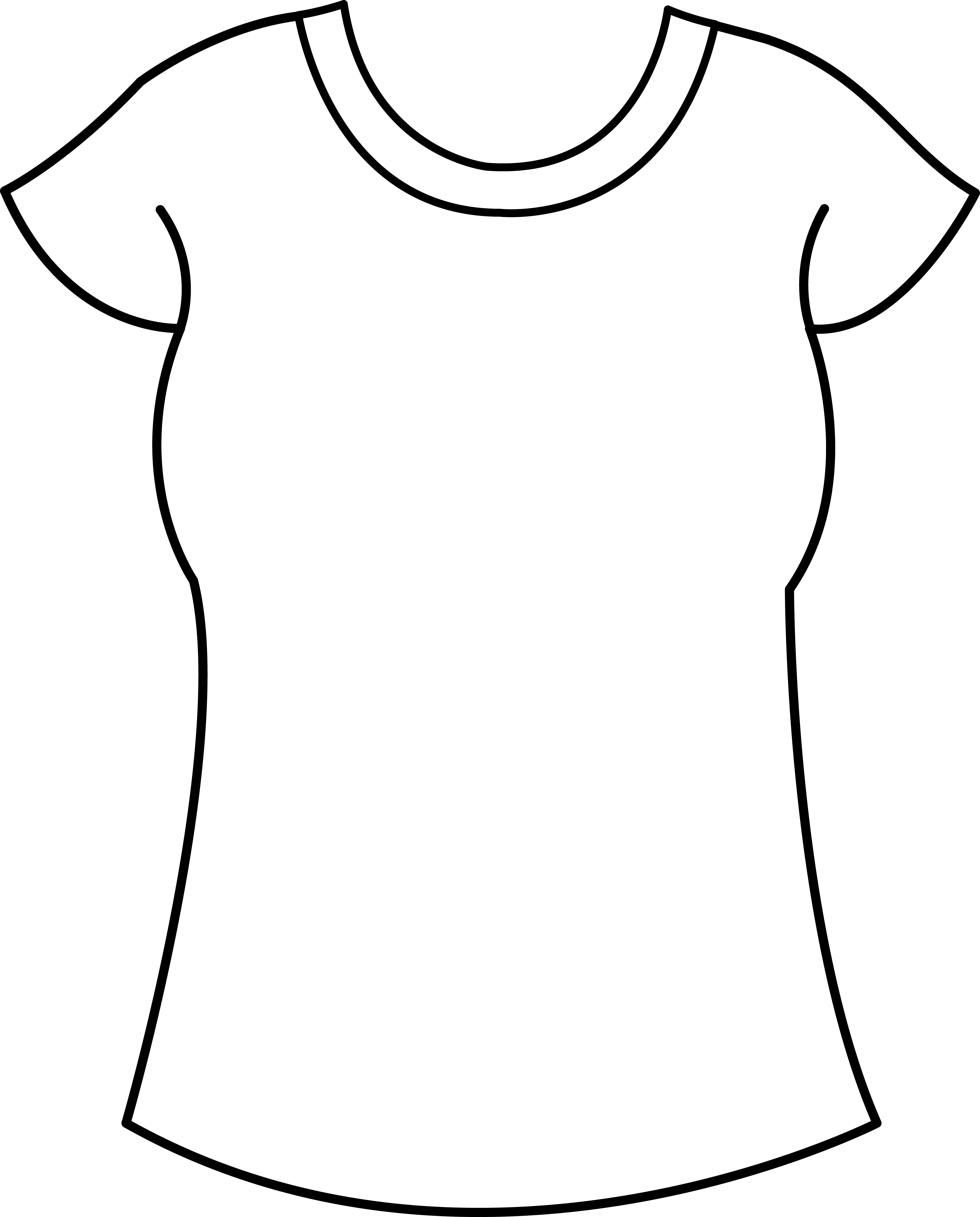 T Shirt Outline Clip Art - T Shirt Outline Clip Art (6683x8296)