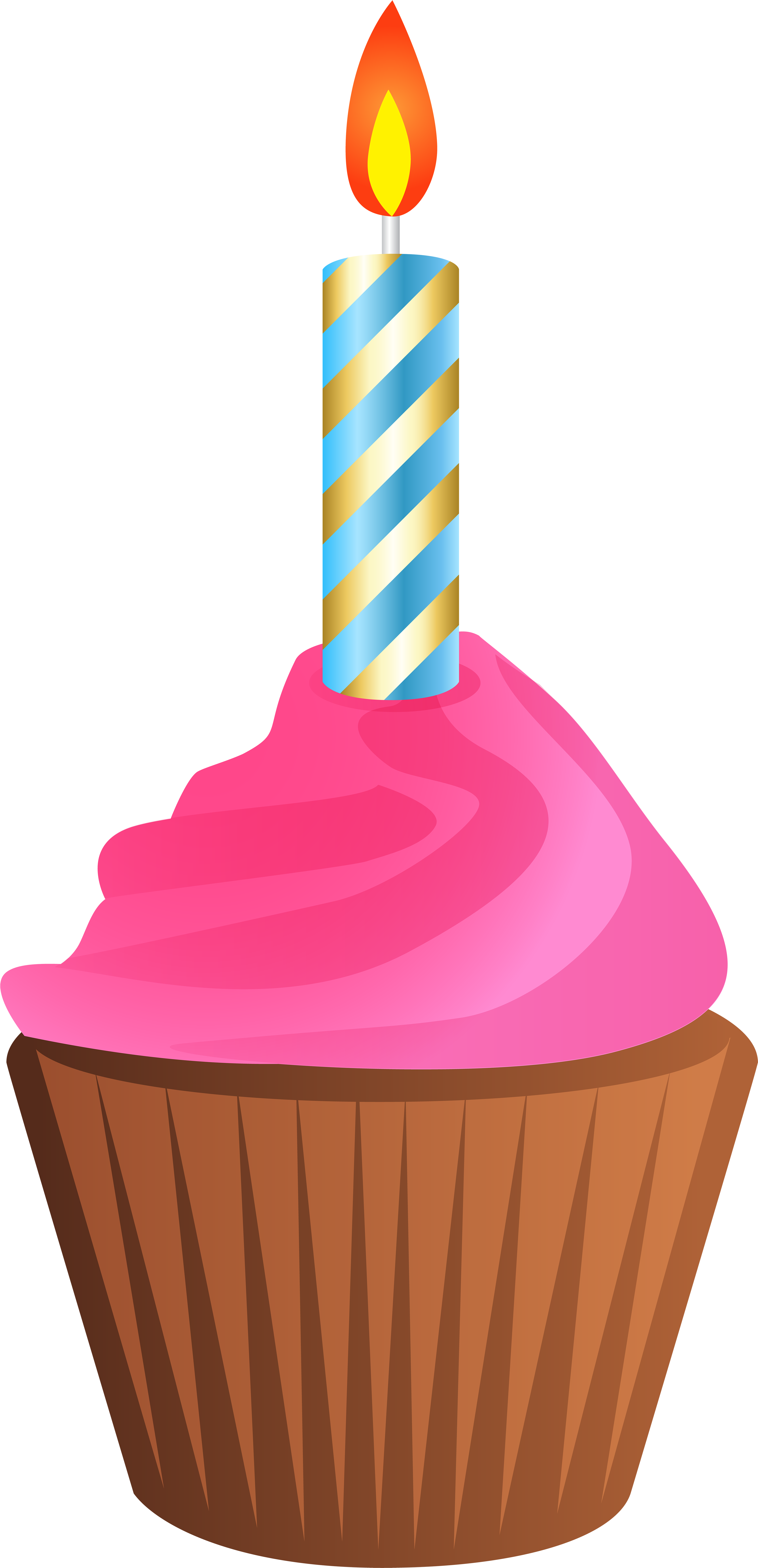 Fall Clipart Candle - Birthday Muffin Png (3869x8000)