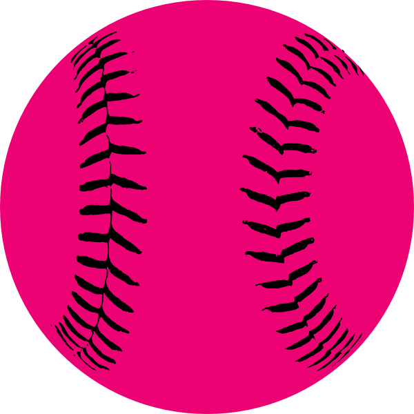 Pink Softball Hi Image - Softball Party (600x600)